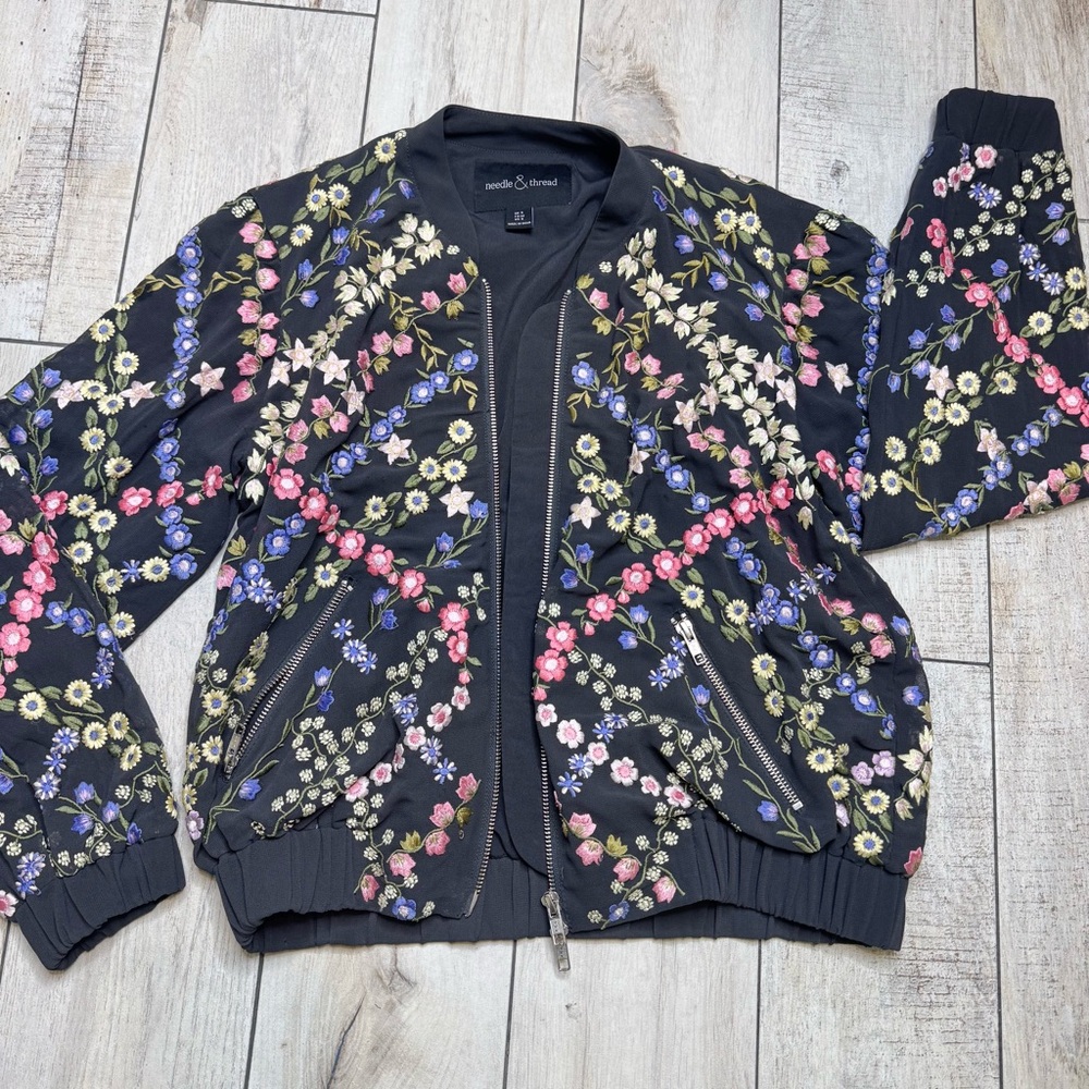 Needle & Thread Floral jacket size 0 - Picture 6 of 9